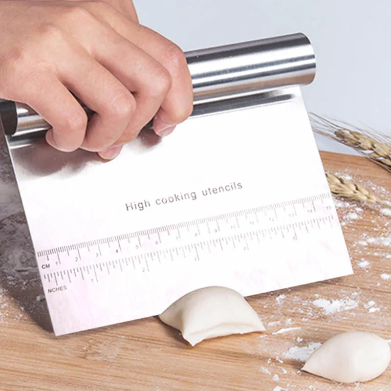 Pizza Dough Scraper Stainless Steel Baking Pastry Spatulas Fondant Cake Cutter Tools NIN668