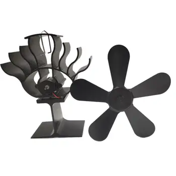 

135*103*197MM Stove Fan 5 Blade Fireplace Fan Heat Powered Wood Burner Fan Friendly Quiet Home Efficient Heat Distribution