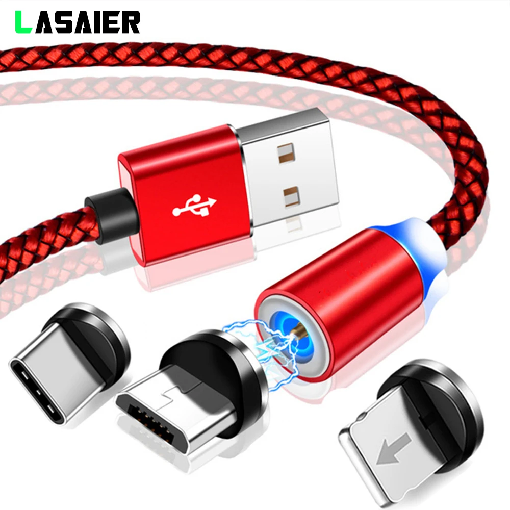 

Magnetic Micro USB Cable For iPhone Samsung Type C LED Charging Charge Magnet Charger Adapter USB Type-C Phone Cables Wire Cord