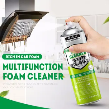 

Vehemo 650ml Foam Car Washing Car Interior Cleaning Decontamination Foam Cleaner Detergent No Rinse Universal