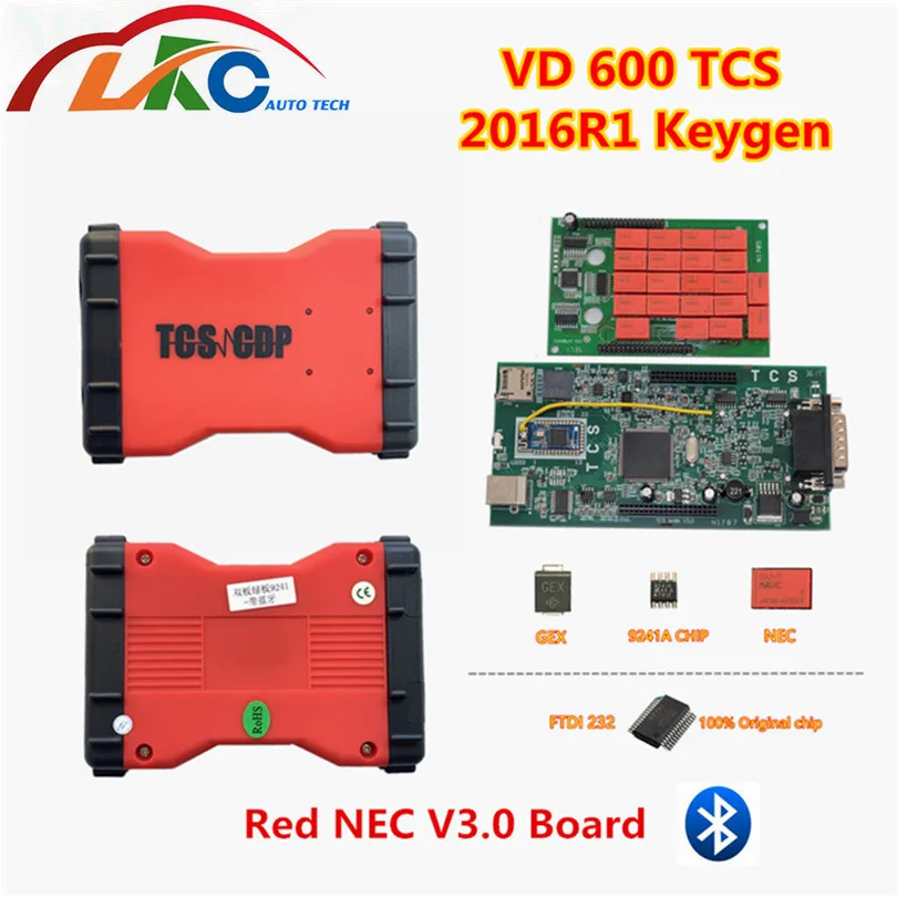 VCI VD600 OBDIICAT-CDP с Bluetooth V3.0 PCB TCS SW,1 Keygen OBD2 диагностический инструмент для автомобилей/сканер грузовика