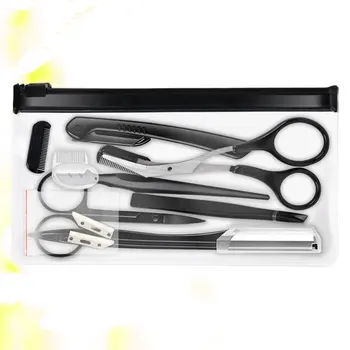 

9Pcs Stainless Steel Foldable Eyebrow Razor Eyebrow Trimming Set Eyebrow Comb Eyebrow Tweezers Eyebrow Shaper Makeup Tools