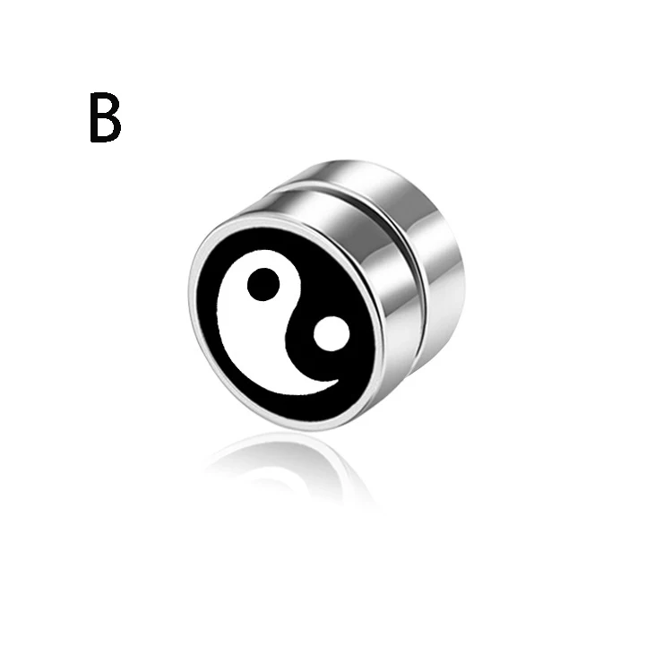 1 Pezzo 8mm Uomo Donna Forte Magnete Magnetico Assistenza Sanaria Orecchini A Clip Per Orecchio Non Penetranti Orecchini Finti Street Pop Punk Gioielli - Foto 3