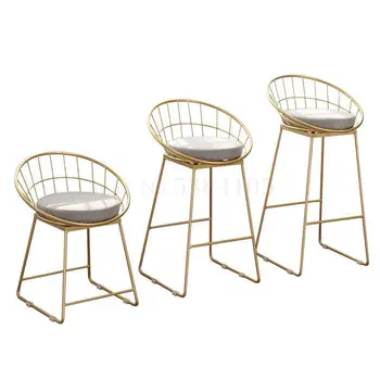 

Iron Bar Chair Modern Simple Household North Europe High Stool Fashion Creative Coffee Bar Chair Chair Chair Chair Chair