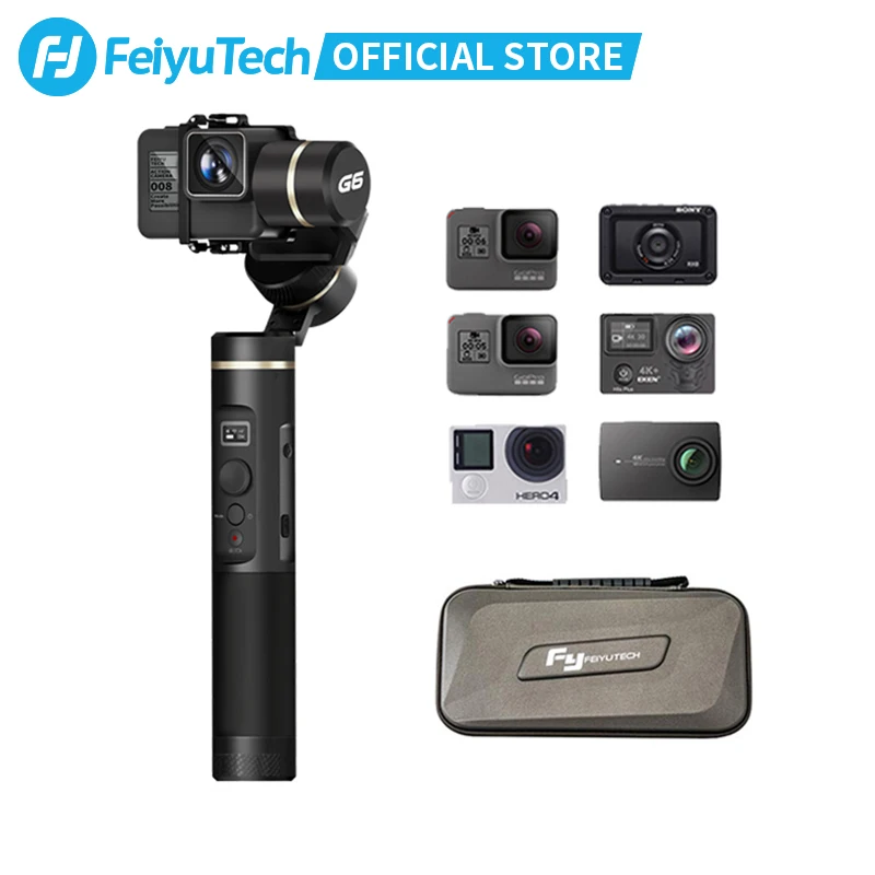 FeiyuTech Feiyu G6 3-Axis cámara de acción de mano cardán estabilizador pantalla OLED para Gopro Hero 7 6 5 Sony RX0 Yi cam 4K - 1