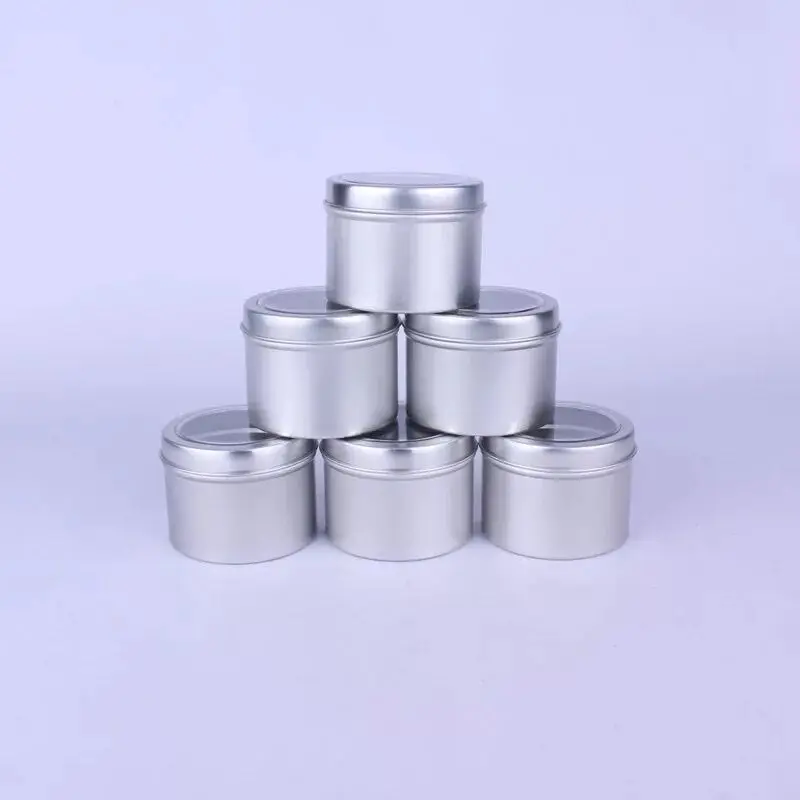 60ml Round Metal Aluminum Tin Containers Jars Cans With Window Screw Top Cans Cosmetic Sample Containers Candle Travel Tins Jars 4
