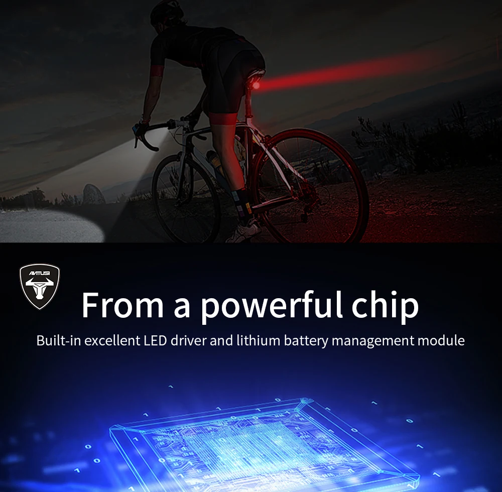 Bicycle Taillights Intelligent Brake Sensor Taillights MTB/ Road Bike Rear Bicycle Rear Light USB Brake Tail Light 6-20 Hours