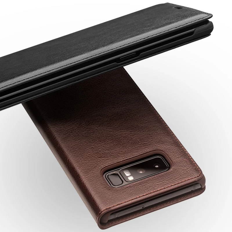 QIALINO, Роскошный Ретро кошелек, чехол s для samsung Galaxy Note, 9/8, натуральная кожа, откидная крышка, слот для карт, для Galaxy Note 8, чехол, крышка