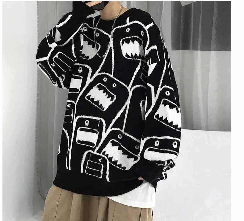 

Winter Korean commuter style anime little monster pullover women's sweater sweater Harajuku street loose large size women's top