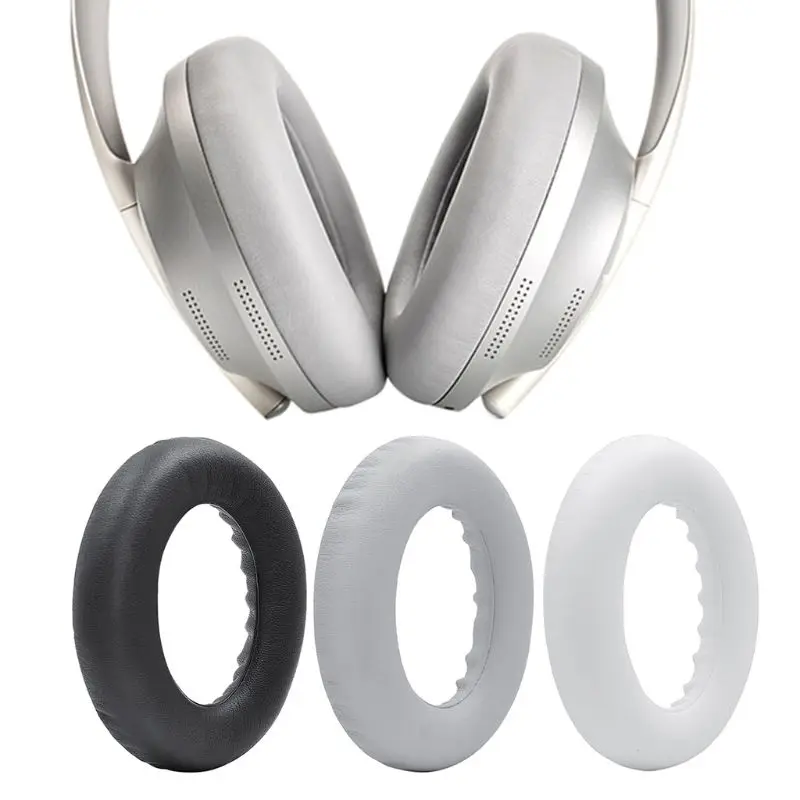 1Pair Durable Leather Ear Pads Soft Headphone Cushion Cover Replacement for Bo se Noise Cancelling 700 NC700 Headphones