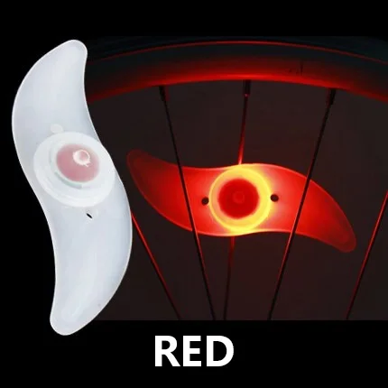 Red 1 шт. светодиодный светильник для велосипеда Ива Форма колеса спица лампа водонепроницаемый Велоспорт Ночная Предупреждение езда Аксессуары для велосипеда - Цвет: Red
