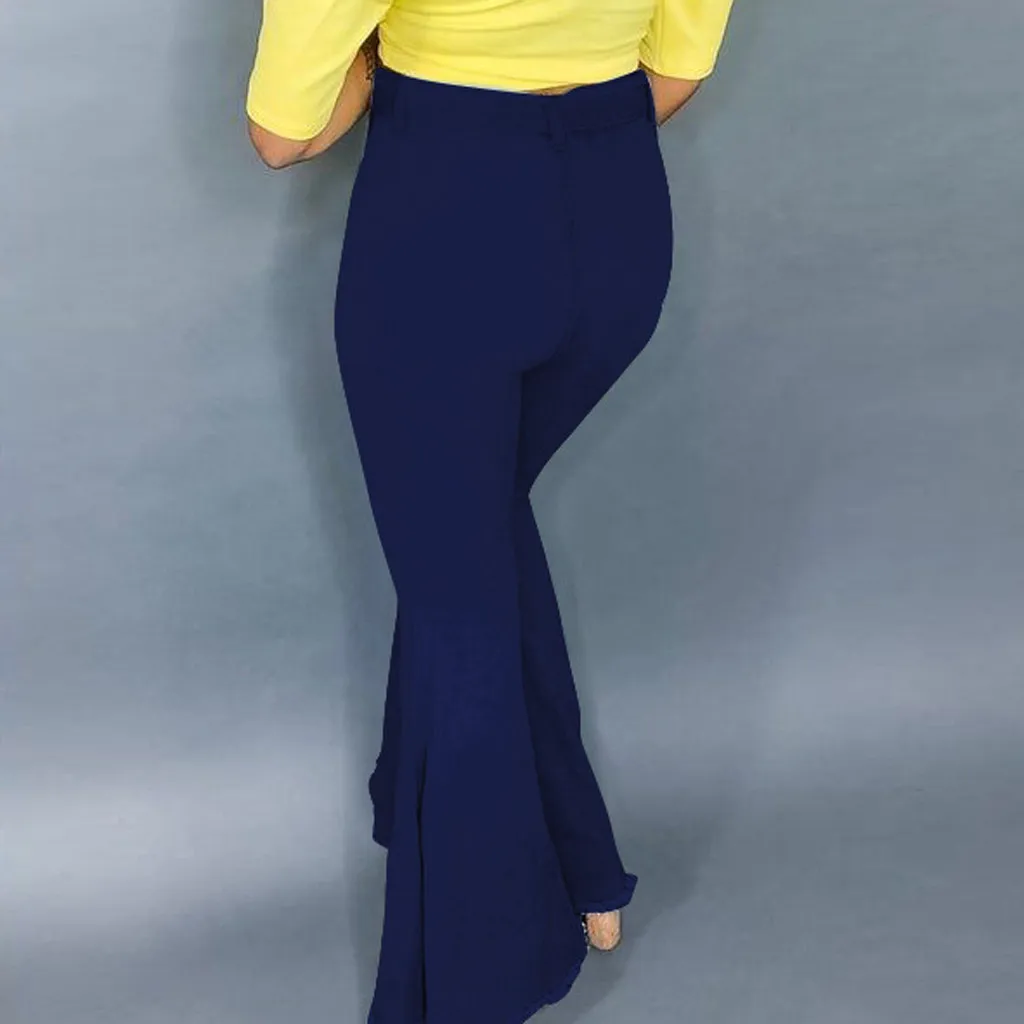 KANCOOLD брюки женские с пуговицами на молнии карманные повседневные джинсы клеш широкие брюки сексуальные модные новые джинсы женские 2019Oct7