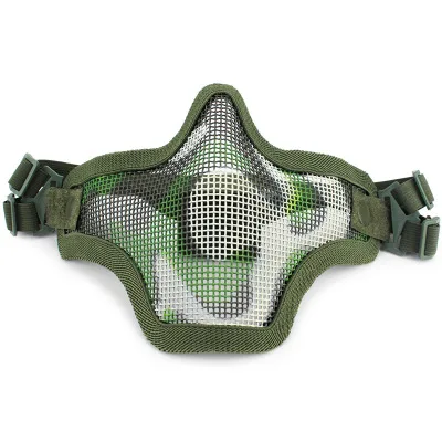 Tactical Protective Mask Camouflage Comfortable Lightweight Half Face Mesh Protective Mask Sport Hunting Accessories - Цвет: Jungle