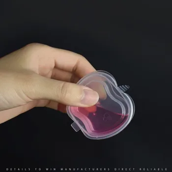 

500pcs High quality creative apple shape transparent disposable sauce cup small pudding jelly yogurt taste plastic cup with lid