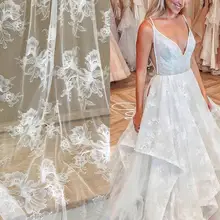 5 ярдов/много от WhiteTulip цветочной вышивкой кружевная ткань для на платье невесты свадебное платье в стиле бохо пляжное платье вдохновение