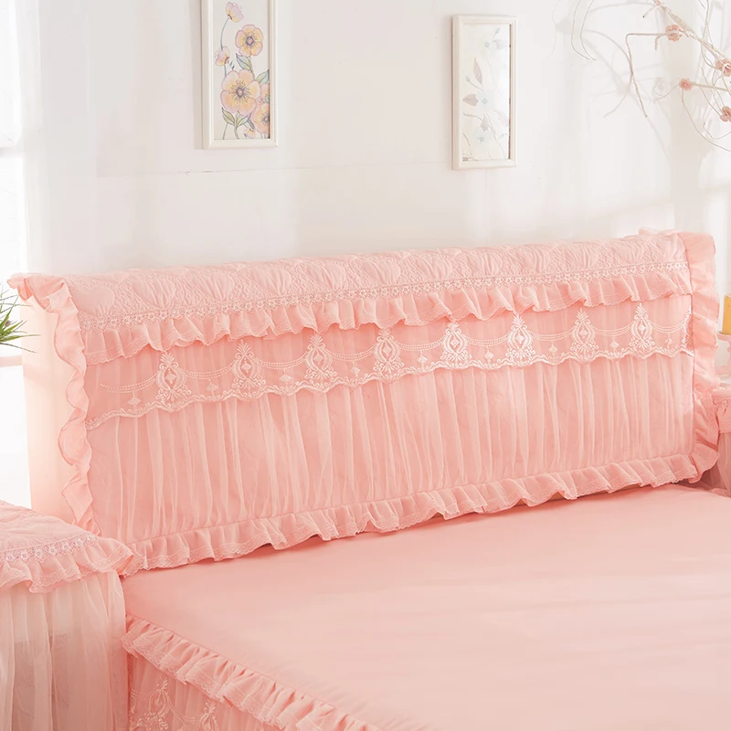 Flesh pink Высокая эластичность кровать стеганая кровать крышка Защитная, крышка смываемая пыль крышка 1,2 м 1,5 м 1,8 м 2,0 м 2,2 м чехол на спинку кровати для кровати - Цвет: Flesh pink