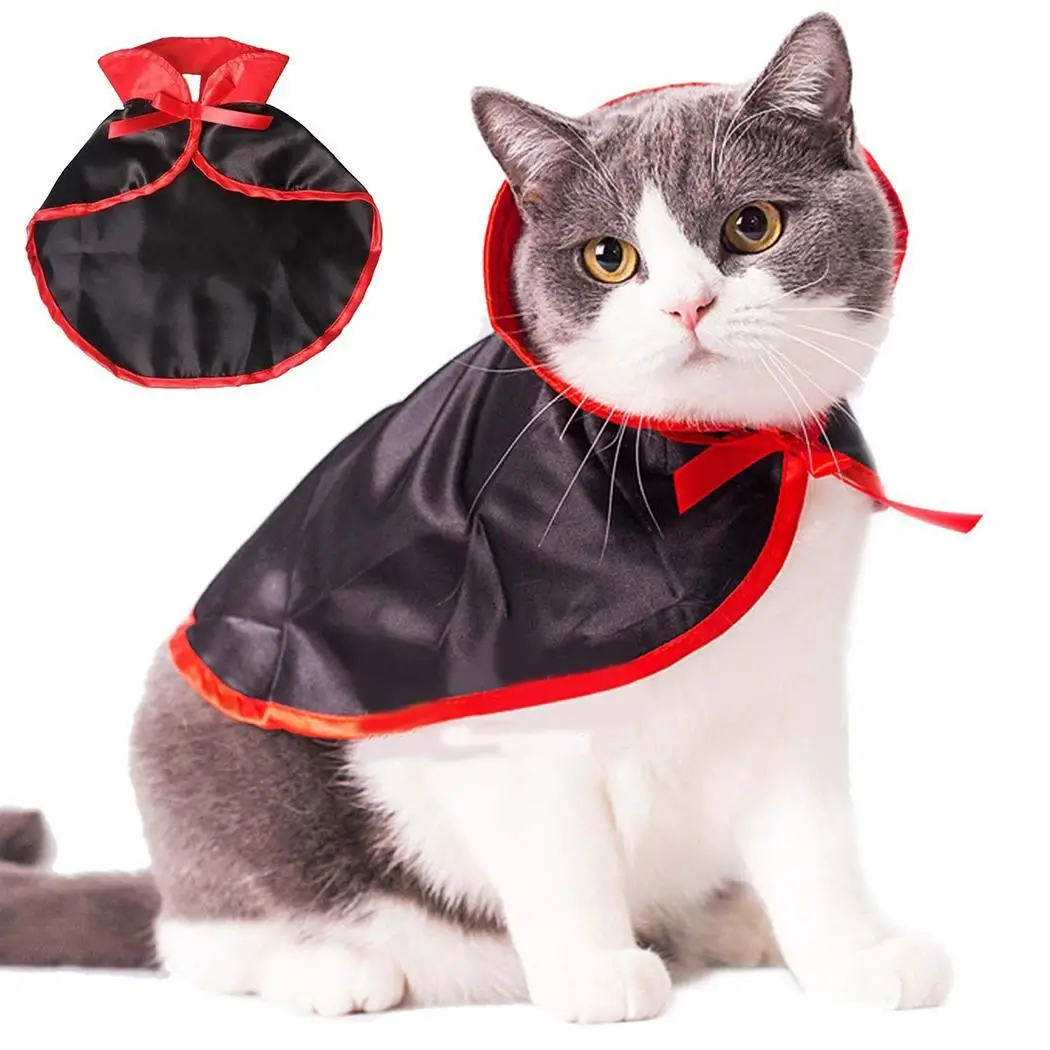 

Cat Costume Halloween Black Halloween Cape for Small Dogs and Cats