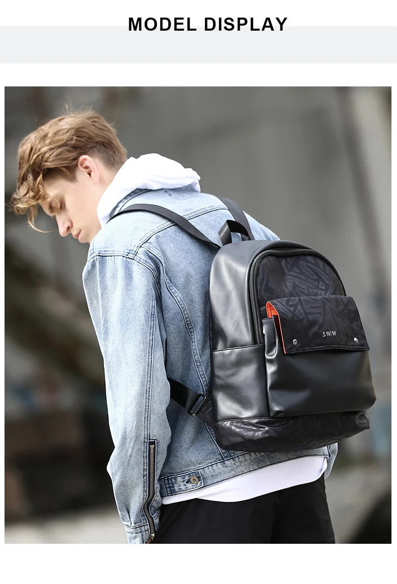PU нейлон рюкзак мужчины черный mochila masculina школьные сумки большая емкость повседневная туристический рюкзак Сумка для ноутбука Мужской рюкзаков Известный бренд