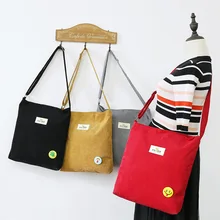 Осень и зима в японском стиле литературы и искусства вельвет один-сумка тканевая через плечо однотонные Цвет Мори серии сумки из натуральной кожи Hipster