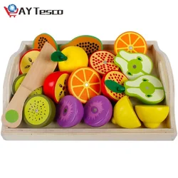 Jeu d'esquid en bois, Simulation de découpe de Fruits et légumes, jouet classique, série de cuisine, cadeau éducatif précoce 