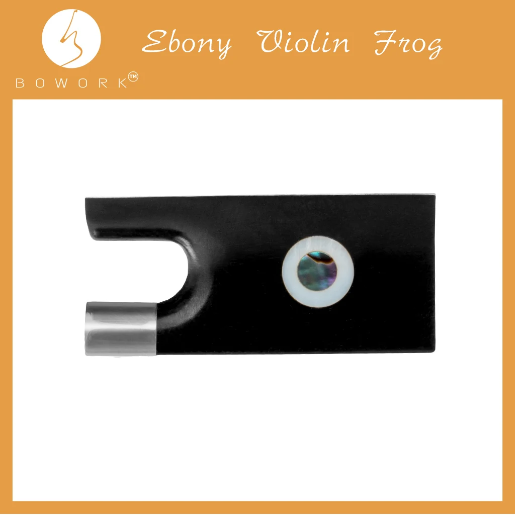 

BOWORK Violin Bow Parts 4/4 Violin Bow Frogs Ebony Frog Luthiers Replacement