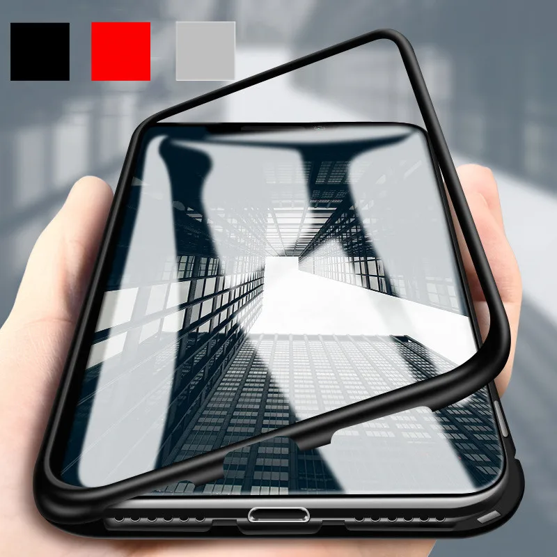 

For Xiaomi Redmi Note 5 6 pro case xiomi Redmi Note7 7 cases 5pro 6pro Xiaomei Bumper Magnetic Adsorption Funda Coque Flip Armor