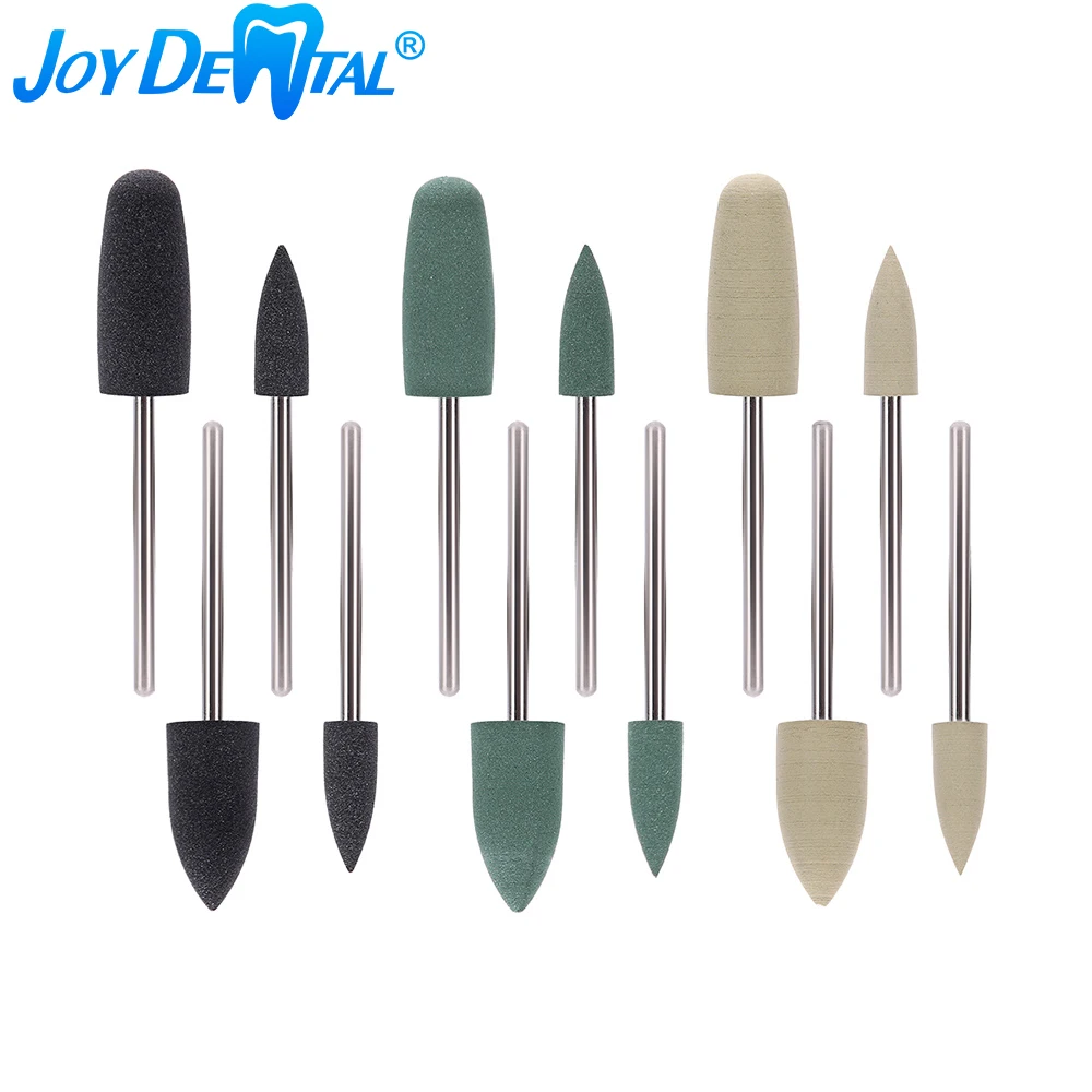 

12pcs/Kit Dental Diamond Burs Hidden Resin Base Polishing Silicone Polisher HP 0412 for Low Speed Handpiece