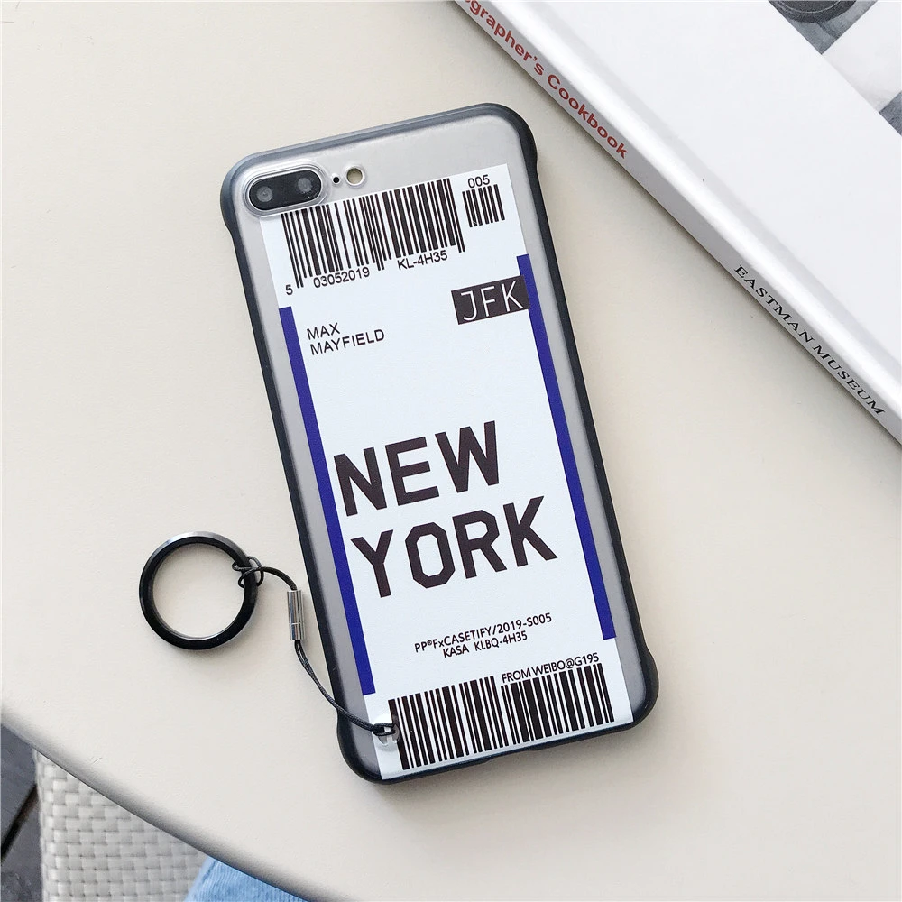 Ins US City Label Bar code Phone Case For iPhone 11 Pro Xs MAX XR X 6 s 7 8 plus Simple letter new York Clear silicon Cover Capa - Цвет: 5