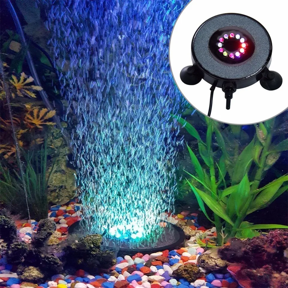 DC-Round-Fish-Tank-Aquarium-Lamp-Light-Underwater-Submersible-Aquarium-Bubble-Light-12-LED-Air-Bubble_副本