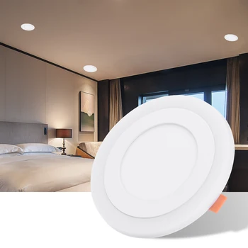 

Ultrathin RGB LED Downlight LED Round Panel Light 9W 18W 24W Led Ceiling Recessed Grid Downlight Lamp Lighting 220V
