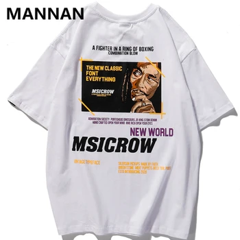 

MANNAN 2020 New Fashion Streetwear t shirt hip hop Easy Tshirt Short Sleeve T-Shirt Fashion tee shirt fila Casual Print Tops Tee