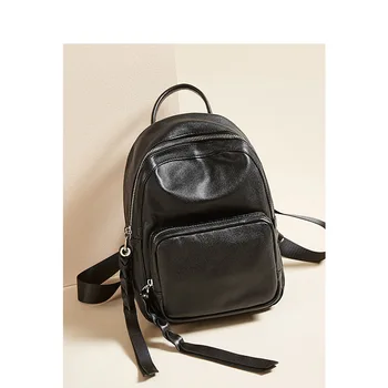 

Leather backpack women 2020 new top layer cowhide casual small backpack soft leather lychee pattern ladies wild fashion