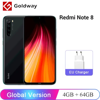 

Global Version Xiaomi Redmi Note 8 4GB RAM 64GB ROM Mobile Phone Snapdragon 665 Octa Core 6.3" 48MP Quad Rear Camera 4000mAh