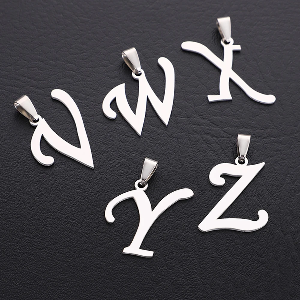 Fashion Capital Letter Dainty Neckaces Jewelry Stainless Steel A-Z Alphabet Initial Pendant Best Friend Gift Femme 6