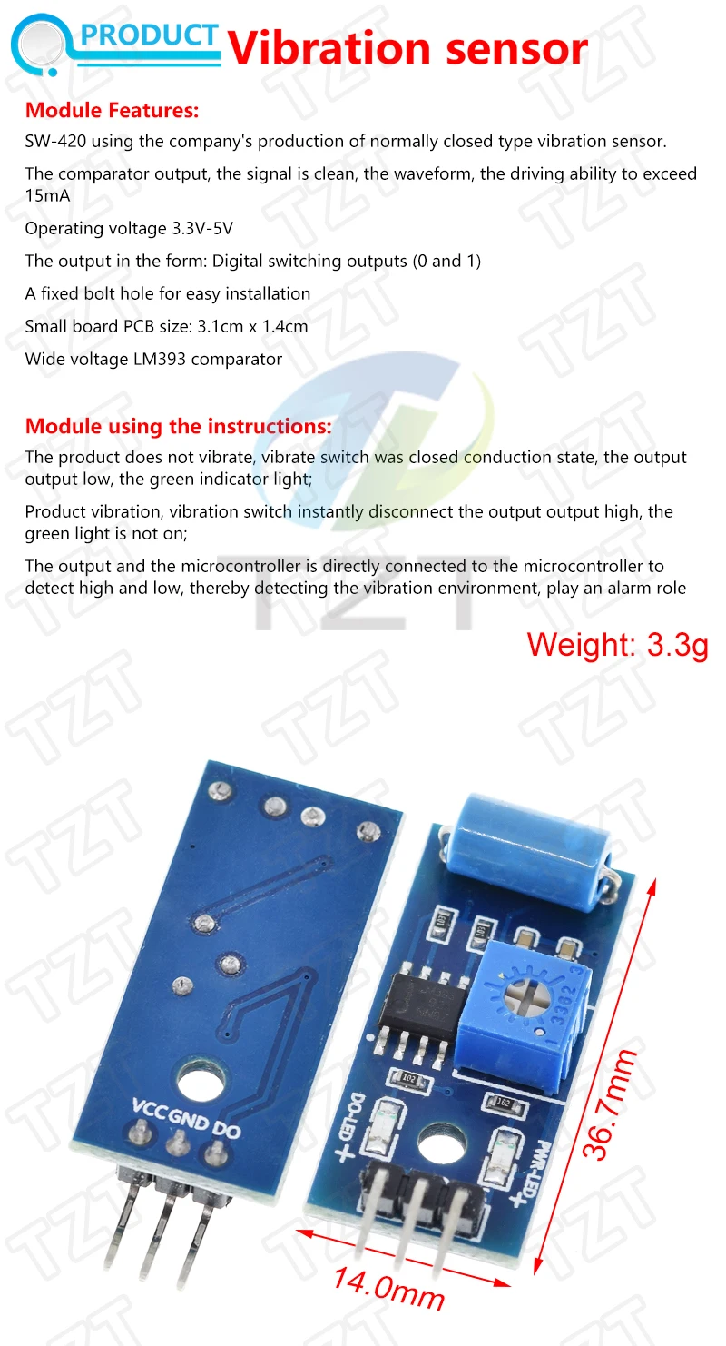 TZT Raspberry pi 2 3 die sensor modul paket HC-SR04 501 DHT11 DS3231 KY-008 Sound Regen Boden sensor für arduino kit – Detail 25