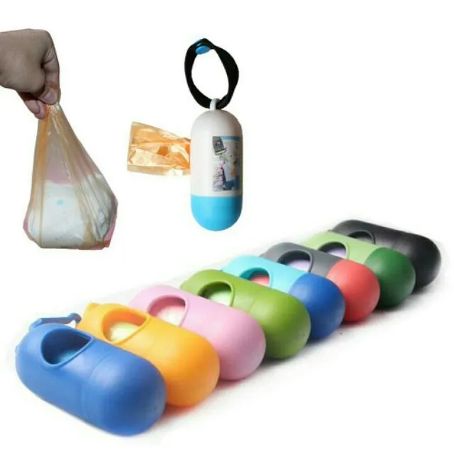 

(3roll garbage bags+1soft rubber sleeve)Garbage Bag Portable Diaper Disposal Plastic Dispenser & Refill Rol Diaper Bag