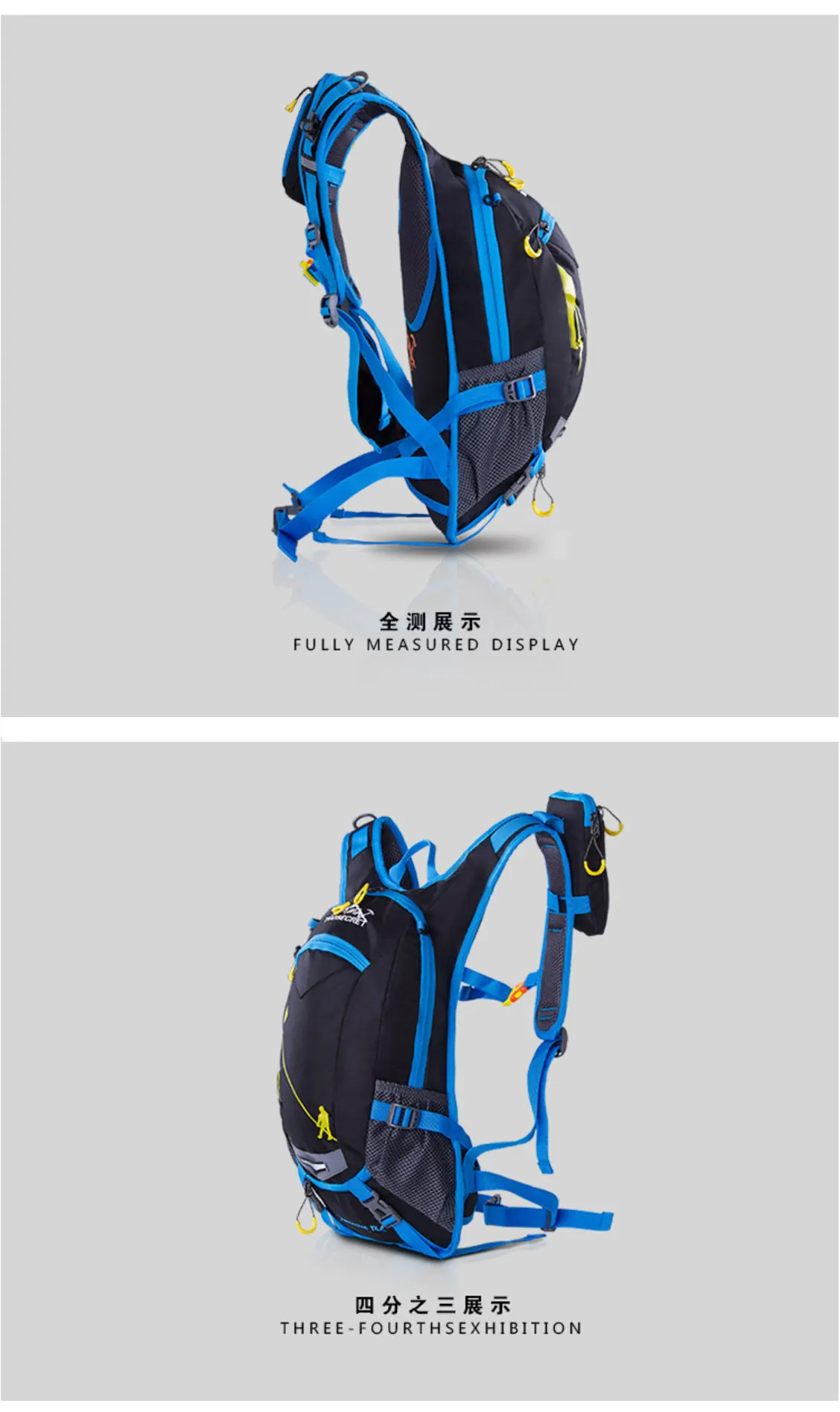 BWBIKE Sac à Dos Vélo 18L Étanché – Sac Randonnée Cyclisme Avec Housse Pluie, Porte-Casque, Bandes Réfléchissantes, Confort Respirant
