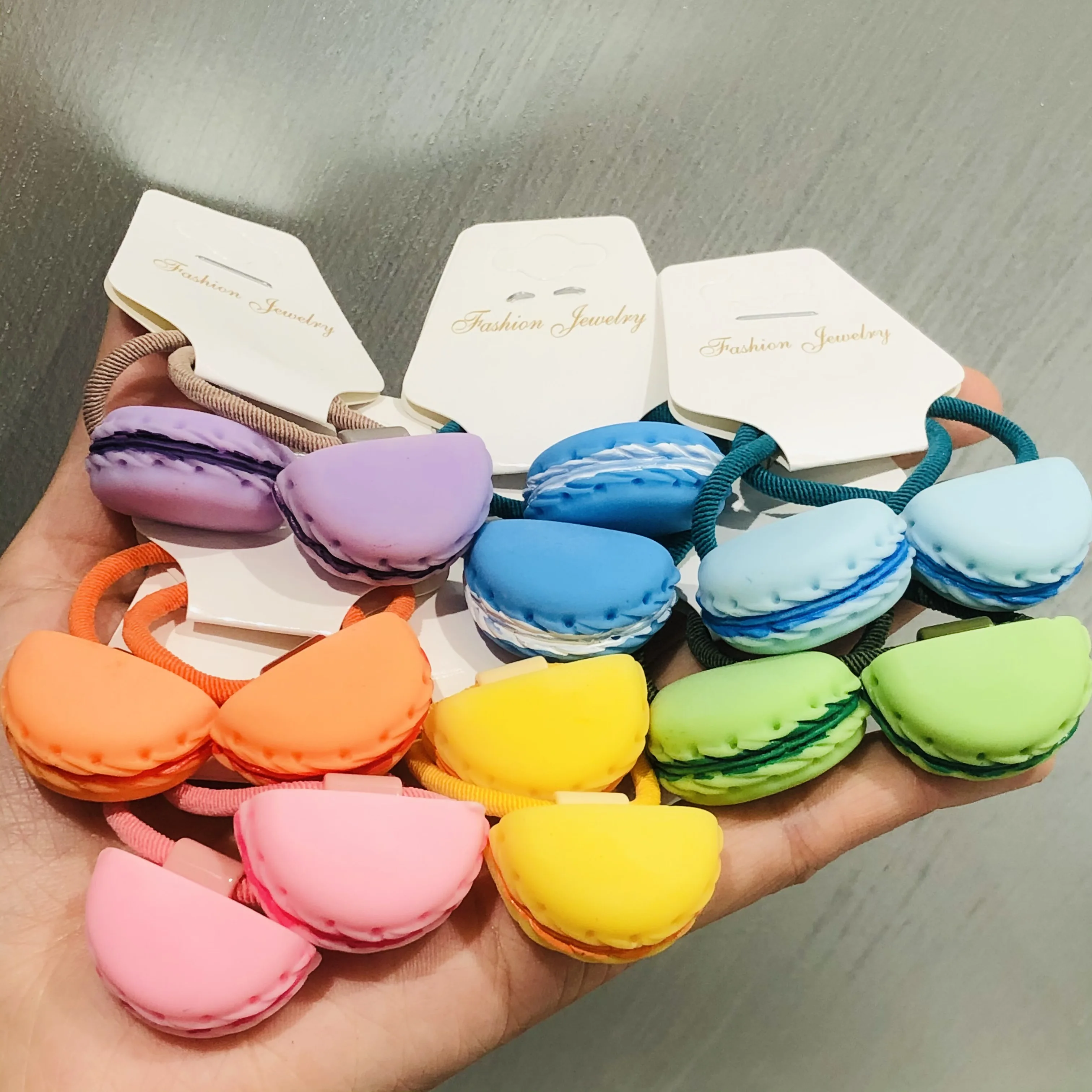 Милые комплекты одежды из 2 предметов Детская Kawaii Макарон пончики Детские