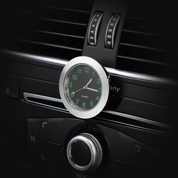 

Luminous Auto Gauge Clock Mini Car Air Vent Quartz Clock With Clip Auto Air Outlet Watch Car Styling For Audi 100 200 80 Quattro