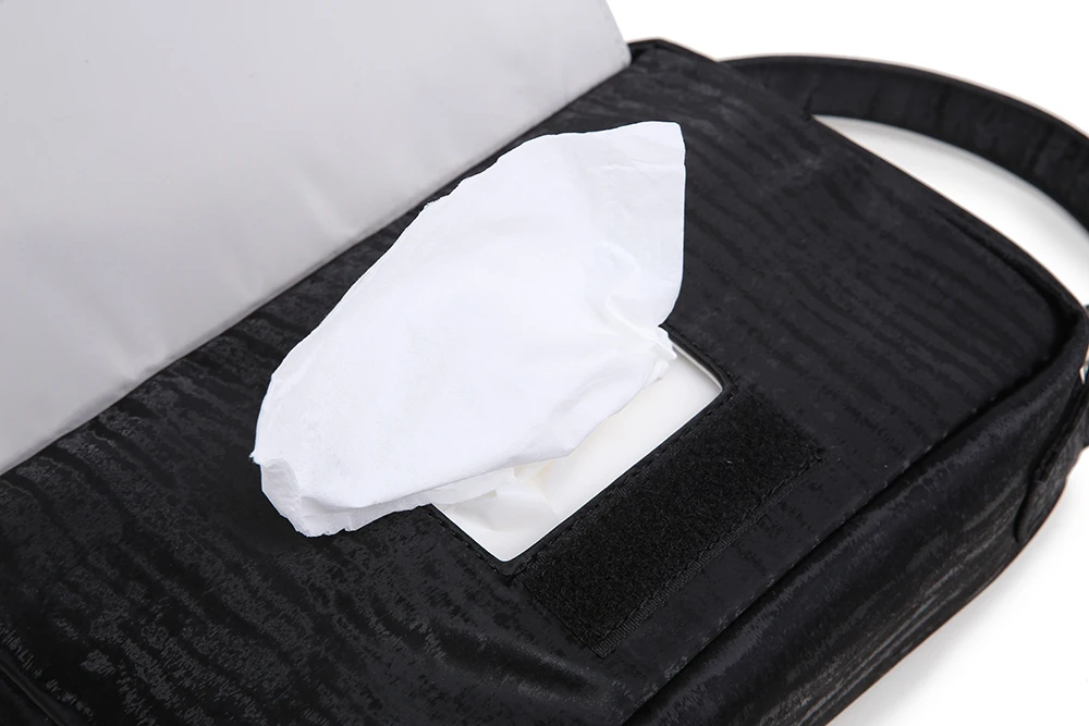 Soboba Детские Пеленки сумки для беременных сумка для одноразового многоразового использования Твердые водонепроницаемые влажные сухие пеленки сумка с ручкой черный мешок для протирания