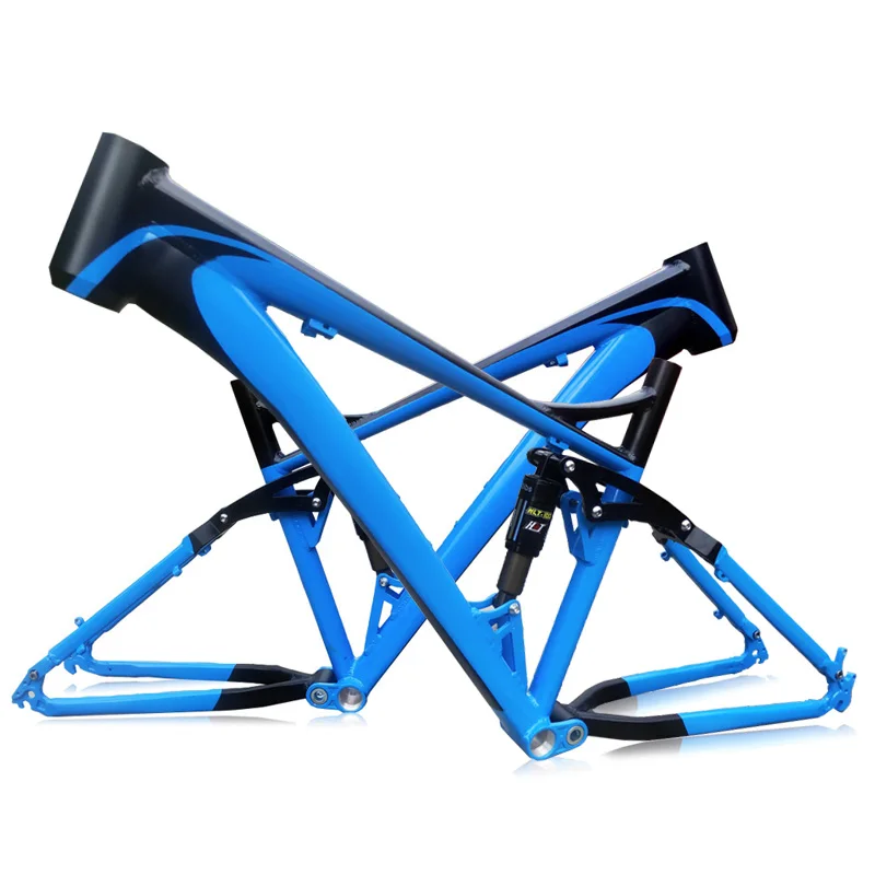 Kalosse 150mm Full Suspension Mountain Bike Frame 17 Inches Aluminum Alloy Bicycle | Спорт и развлечения