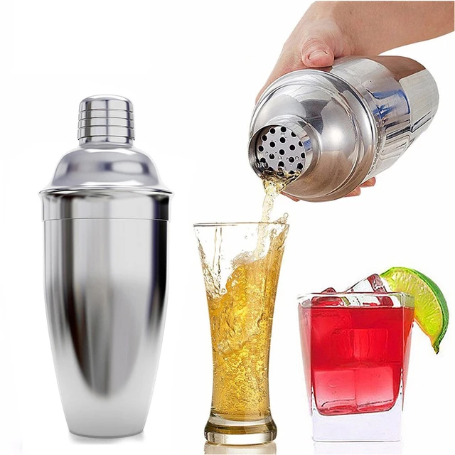 750ml Cocktail Shaker Stainless Steel Drink Shakers Rustproof Martini Mixer  Shaker