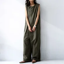 

One-piece Summer Clothes Women's Jump Suit Loose Casual Korea Fashion Salopette Ladies Romper Simple Style 2021 New Overalls