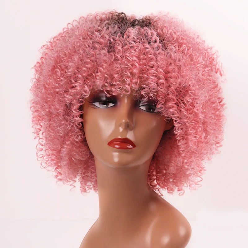 MERISI волосы длинные кудрявые вьющиеся парики для черных женщин розовый блонд смешанный коричневый 250 г синтетические парики американский популярный парик