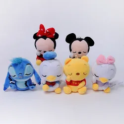 Dianey Llavero de Peluche Original de 13Cm, muñeco de Peluche Kawaii, Mickey, Minnie, Donald Stitch, bolsa de Peluche, adornos, regalos