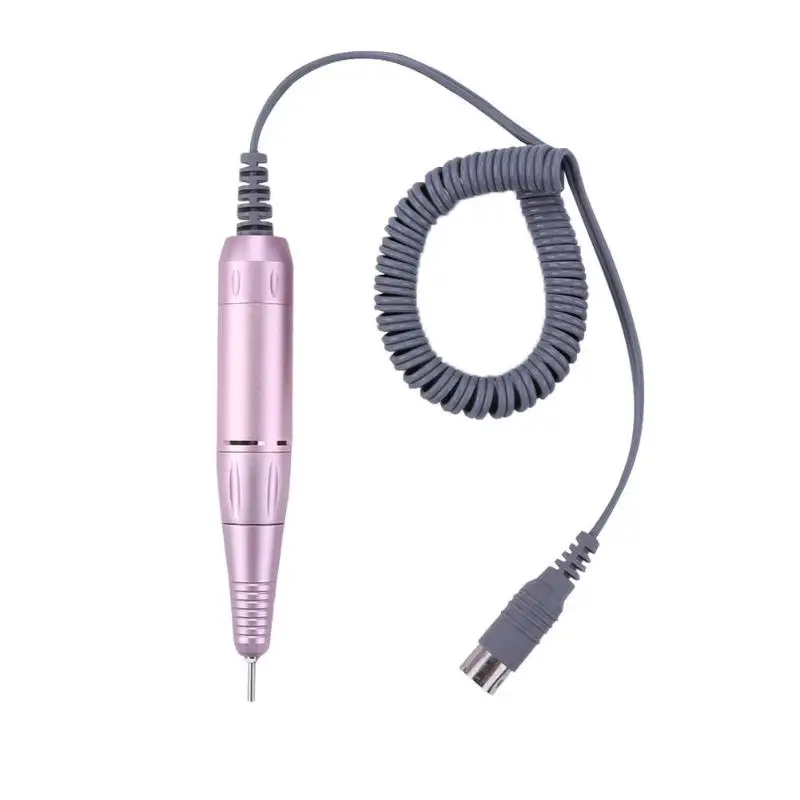 Профессиональная электрическая дрель для дизайна ногтей файлы ручка шлифовальный станок для маникюра Педикюр Инструмент Аксессуары для дизайна ногтей - Цвет: Розовый