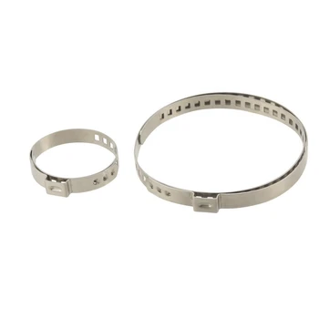 

2 Pcs Stainless Steel Drive Shaft CV Boot Clamp Kit for Car