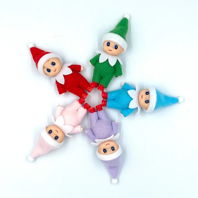 5pcs/lot Christmas Baby Elves Doll Decoration Christmas Elf Babies With Moveable Arms & Legs 2