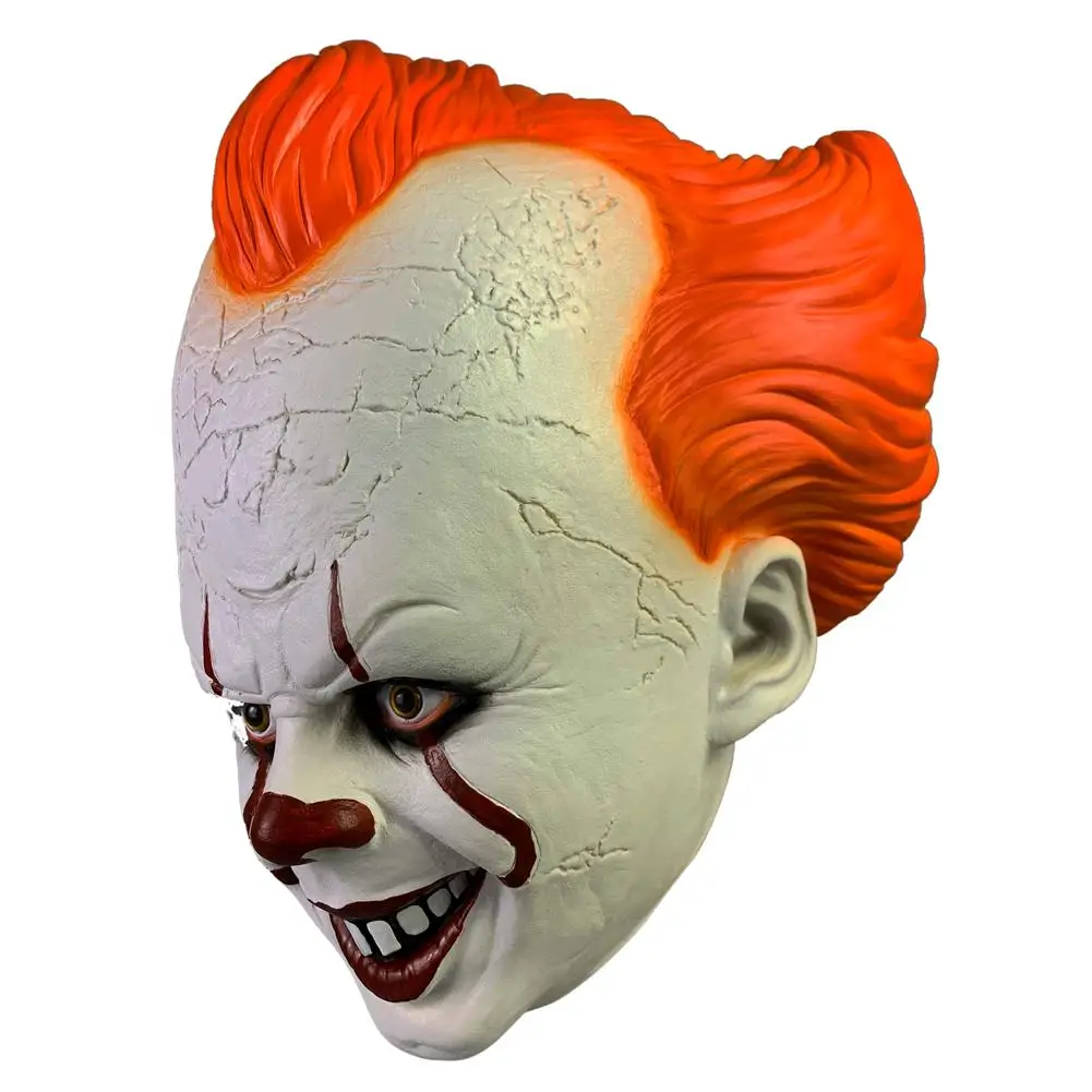 Хэллоуин Джокер Pennywise Led маска вечерние костюм, реквизит ужасная маска латексная страшная для вечеринки лицо клоуна косплей реквизит