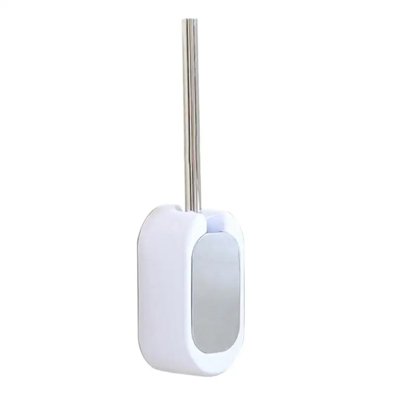 Белый Туалетная щетка для ванной комнаты, настенная ручка из нержавеющей стали, чистящая щетка с основанием, продуманное производство, долговечная - Цвет: Белый